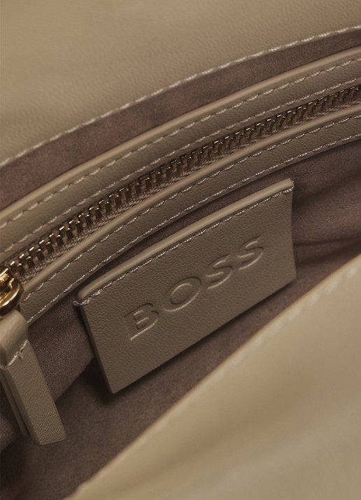 BOSS Crossbodytas met logo - detail beige
