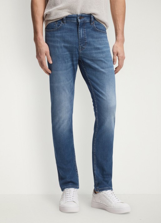 BOSS DELAWARE BO slim fit jeans met medium wassing