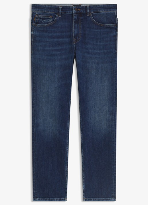 BOSS Delaware Bo slim fit jeans met stretch - voorkant indigo