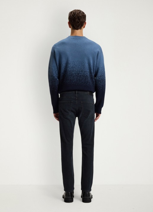 BOSS Delaware slim fit broek met logo - achterkant 6 denim