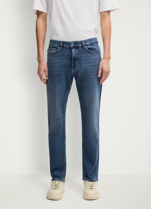 BOSS Delaware slim fit jeans met lichte wassing