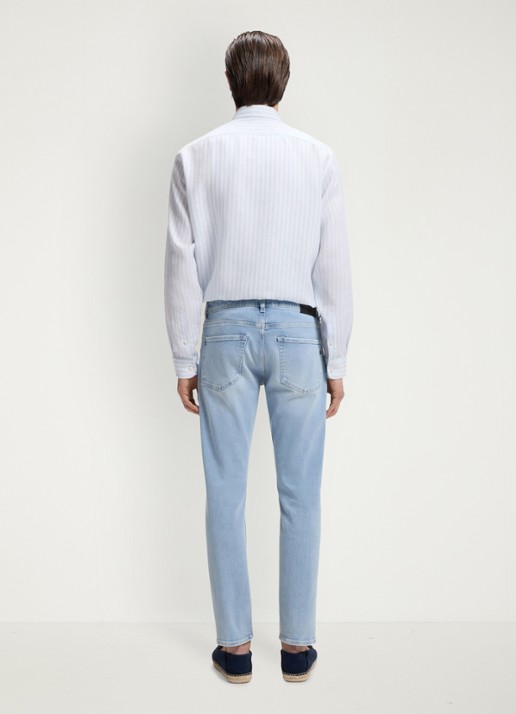 BOSS Delaware slim-fit jeans met stretch - achterkant 3 indigo