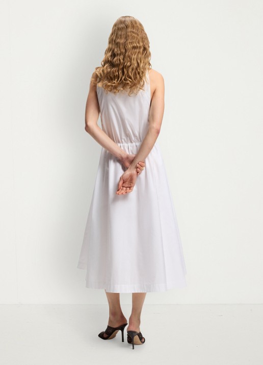 BOSS Dimica midi tuniekjurk met kraag - achterkant 5 white-100 / wit
