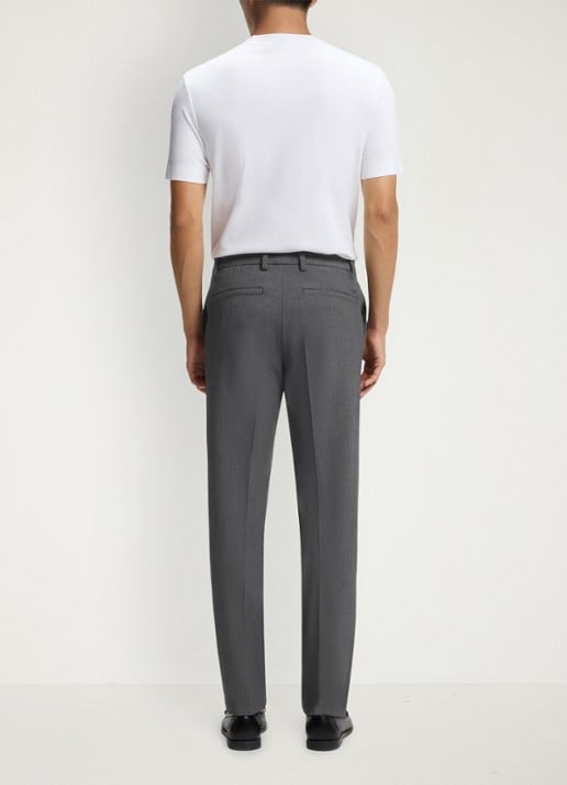 BOSS Dobby straight fit chino - achterkant 3 zwart
