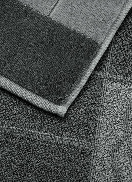 BOSS Double B badmat - 550 gr/m² - 50 x 70 cm - detail 2 donkergrijs