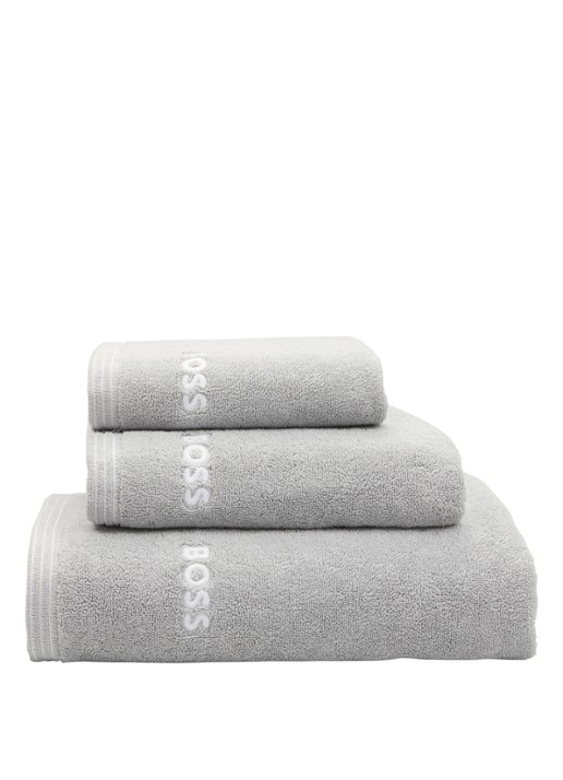 BOSS Edge badhanddoek 50 x 100 cm - achterkant 3 lichtgrijs