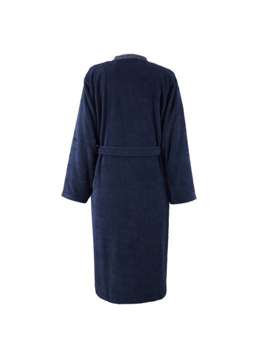 BOSS Edge badjas met logoborduring - achterkant donkerblauw
