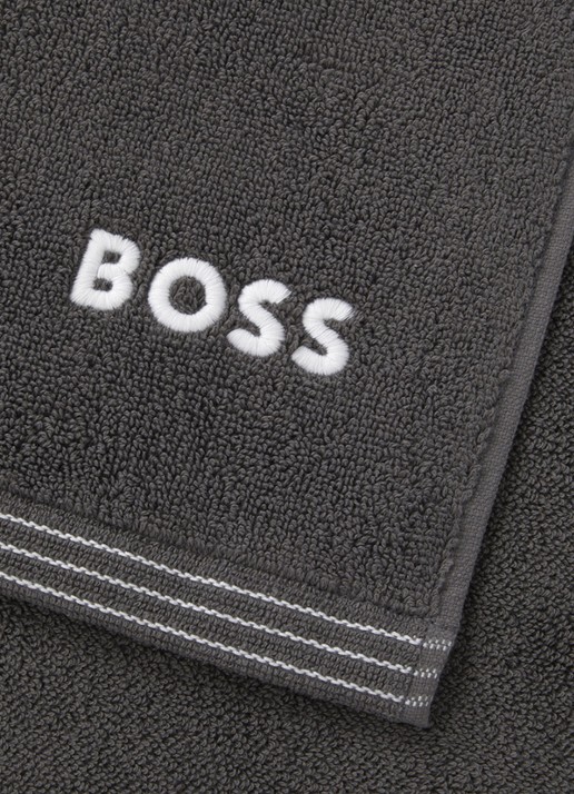 BOSS Edge badlaken - 100 x 150 cm - achterkant donkergrijs