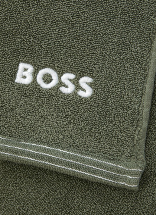 BOSS Edge badlaken - 100 x 150 cm - detail mosgroen
