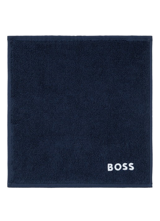 BOSS Edge gastendoek - 30 x 30 cm - voorkant donkerblauw