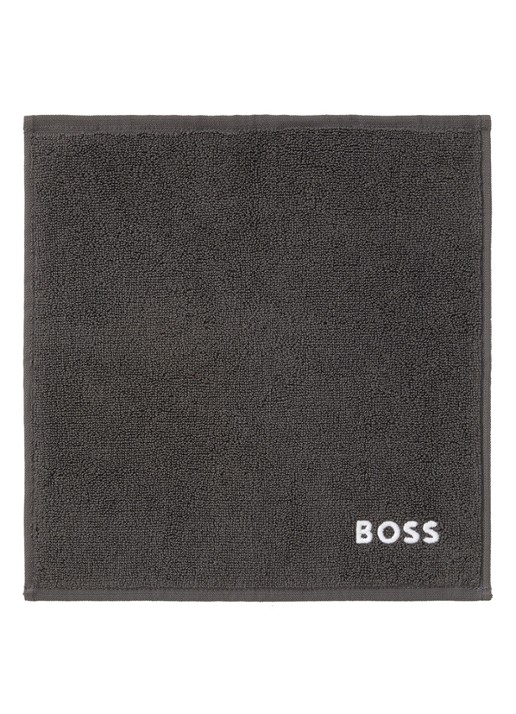 BOSS Edge gastendoek - 30 x 30 cm - voorkant donkergrijs