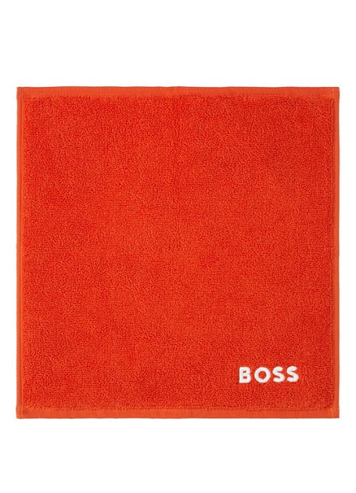 BOSS Edge gastendoek - 30 x 30 cm - voorkant oranjerood