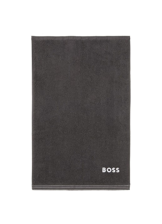 BOSS Edge gastendoek - 40 x 60 cm - voorkant donkergrijs