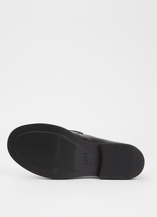 BOSS Elery loafer van leer met logo - detail 5 zwart