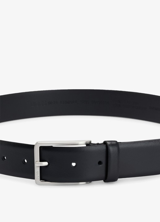 BOSS Erman-L riem van leer  - detail 5 zwart