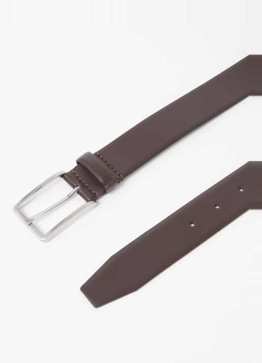 BOSS Erman-L riem van leer  - detail 6 donkerbruin