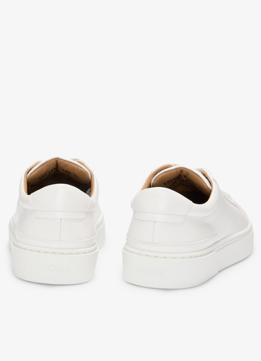 BOSS Gary sneaker van leer  - achterkant 4 gebroken wit