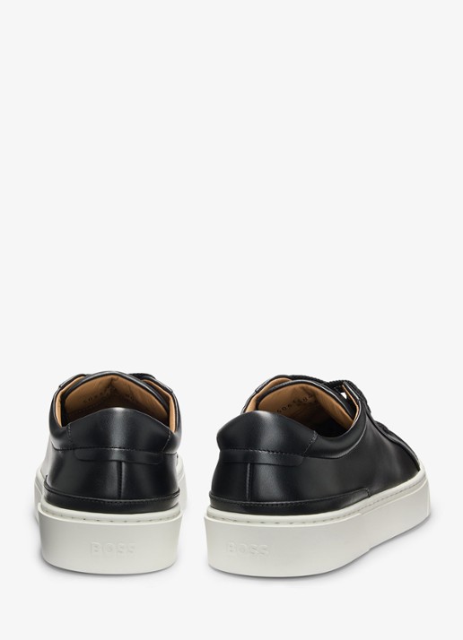 BOSS Gary sneaker van leer  - achterkant zwart