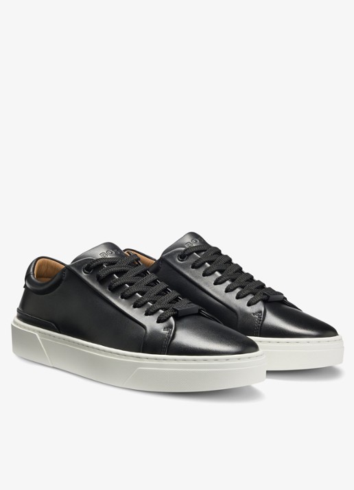 BOSS Gary sneaker van leer  - detail 4 zwart