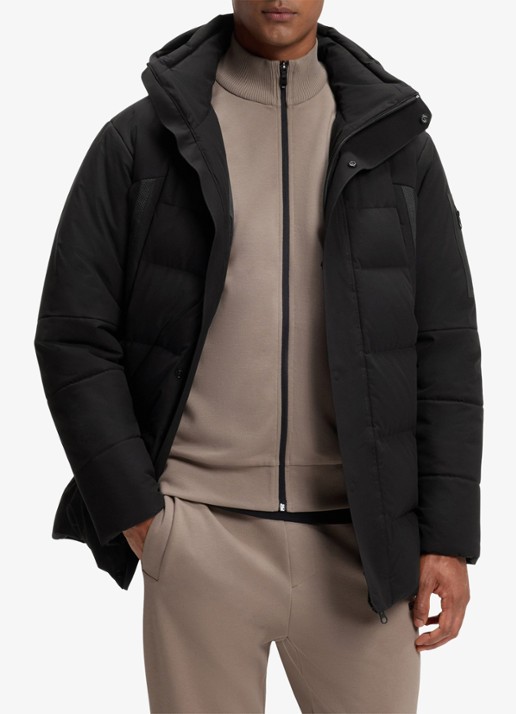 BOSS Gewatteerde jas met donsvulling en ritszakken