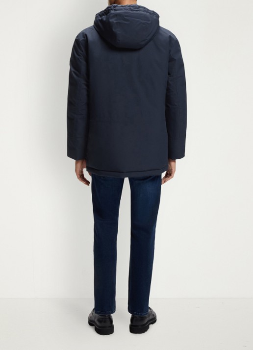 BOSS Gewatteerde parka met steekzakken - achterkant 3 blauw