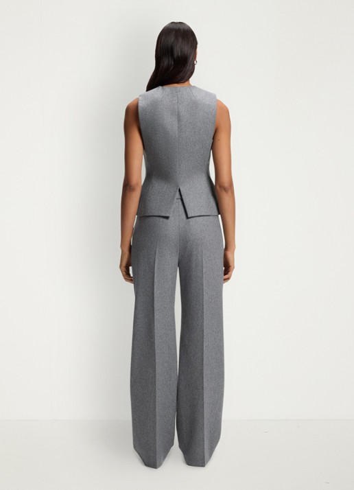 BOSS Gilet met V-hals - achterkant 6 grijs