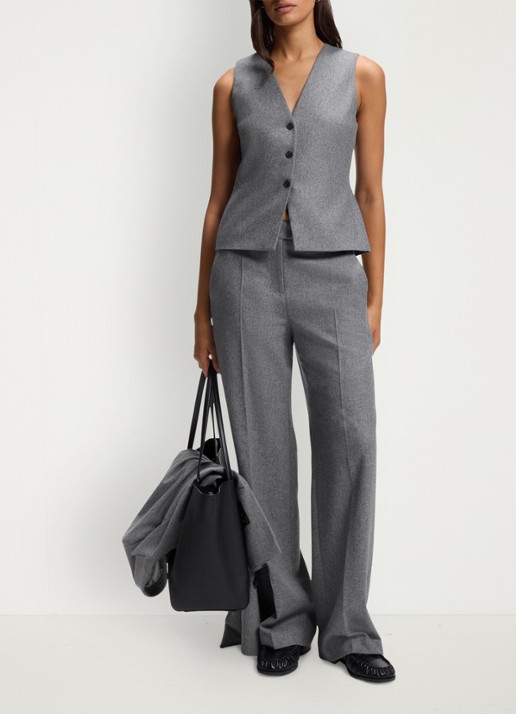 BOSS Gilet met V-hals - voorkant 5 grijs