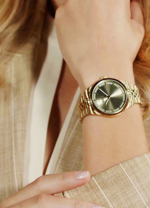 BOSS Graceful horloge HB1502780  - voorkant 4 goud
