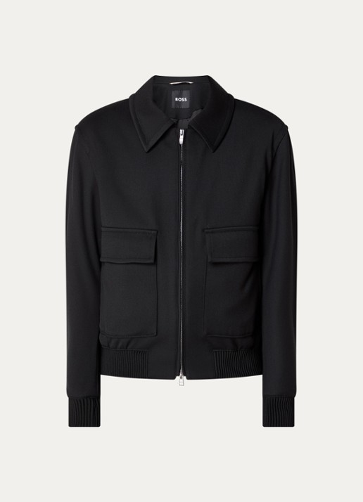 BOSS H-Charly-253 jack met klepzakken - voorkant zwart