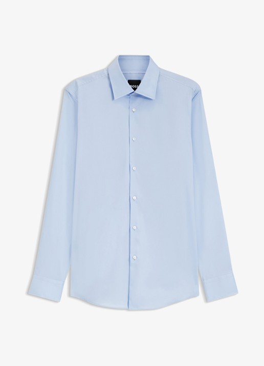 BOSS H-Hank-Kent slim fit overhemd - voorkant 5 lichtblauw