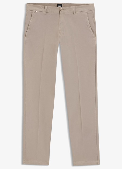 BOSS H-Kaiton1 slim fit chino met steekzakken - voorkant 8 open beige-294 / beige