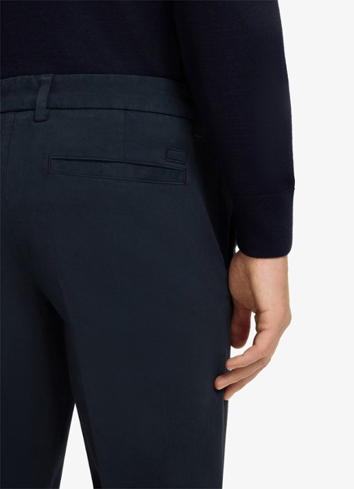 BOSS H-Kaiton1 slim fit chino met steekzakken - detail 2 dark blue-404 / blauw