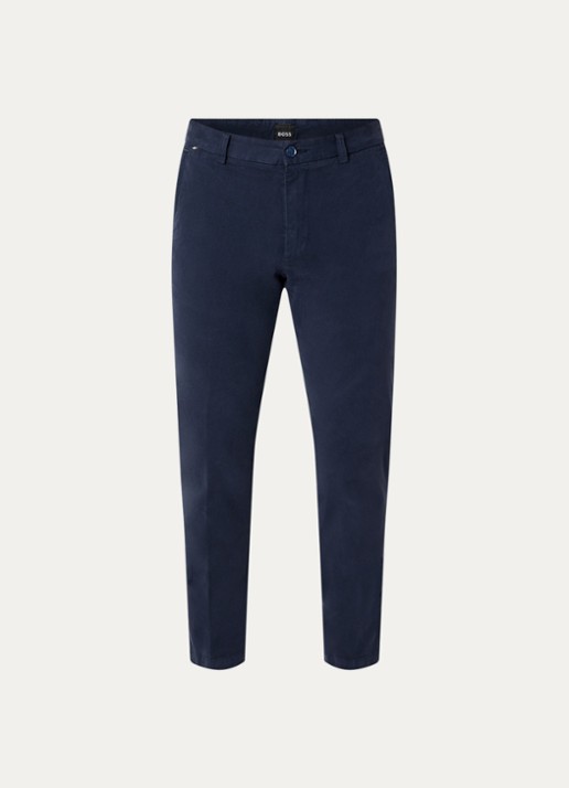 BOSS H-Kaiton1 slim fit chino met steekzakken - voorkant 4 dark blue-404 / blauw
