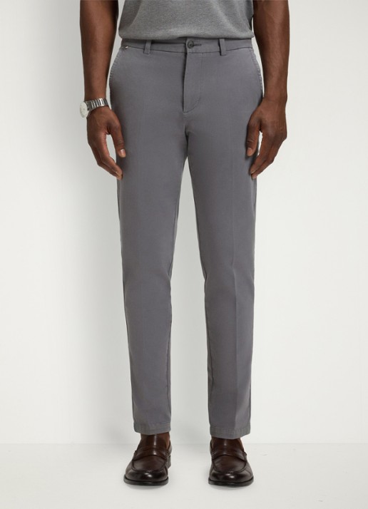 BOSS H-Kaiton1 slim fit chino met steekzakken - detail dark grey-029 / grijs