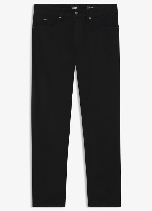 BOSS H-Re.Maine slim fit jeans met gekleurde wassing - voorkant zwart