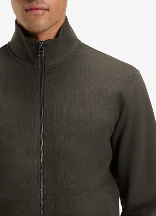 BOSS H-Shepherd sweatvest met steekzakken  - detail 2 groen