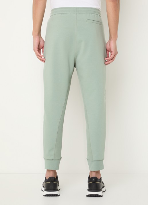 BOSS Hadiko tapered fit joggingbroek met logo - achterkant lindegroen