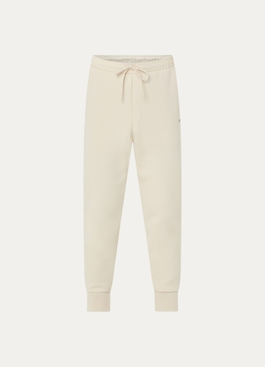 BOSS Hadiko tapered fit joggingbroek met steekzakken - voorkant 9 gebroken wit
