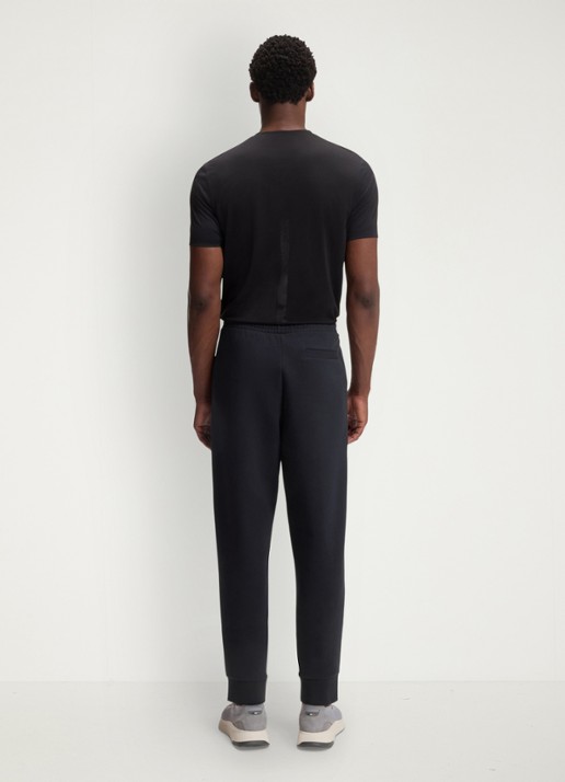 BOSS Hadiko tapered fit joggingbroek met steekzakken - achterkant blauw