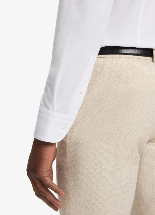 BOSS Hank slim fit overhemd met stretch - detail 6 wit