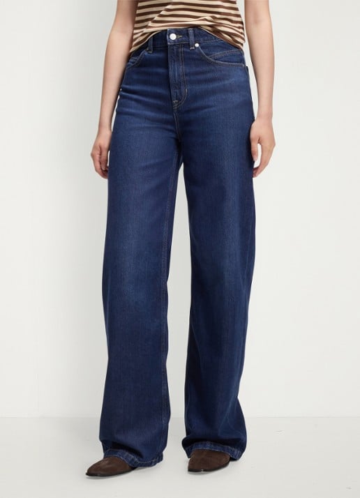 BOSS High waist flared jeans met medium wassing