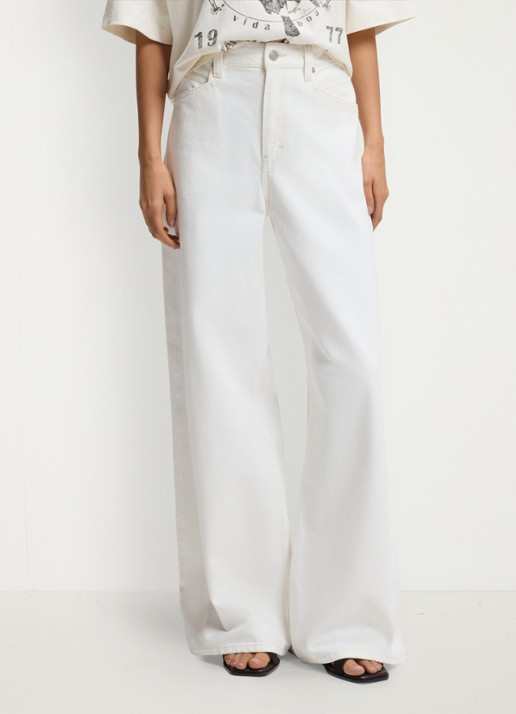 BOSS High waist loose fit jeans met gekleurde wassing