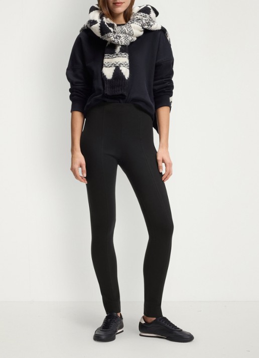BOSS High waist skinny fit broek - voorkant 3 zwart