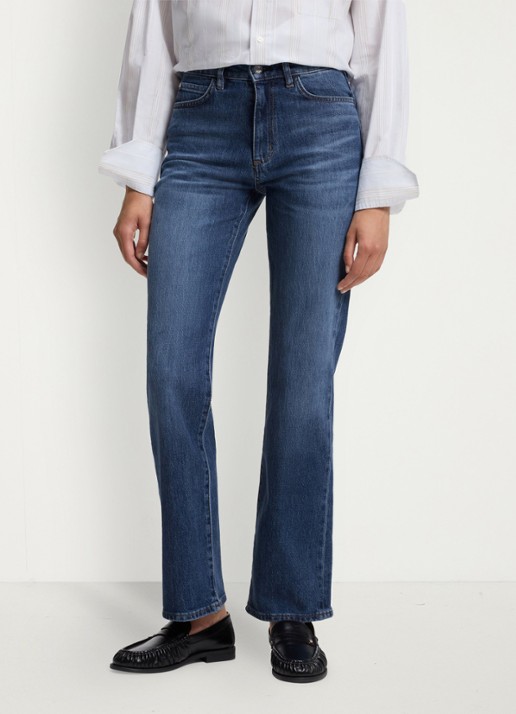 BOSS High waist slim fit jeans met donkere wassing - detail 4 denim