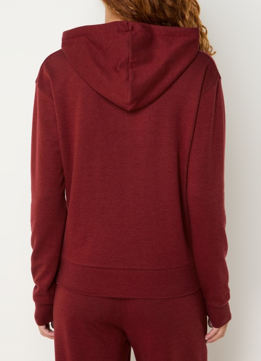 BOSS Hoodie  met logo - achterkant 3 donkerrood