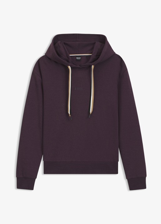 BOSS Hoodie  met logo - voorkant paars