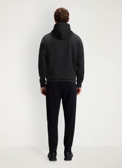 BOSS Hoodie met logoborduring - achterkant 5 black-002