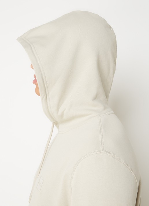 BOSS Hoodie van katoenen sweatstof met logopatch - detail 4 beige