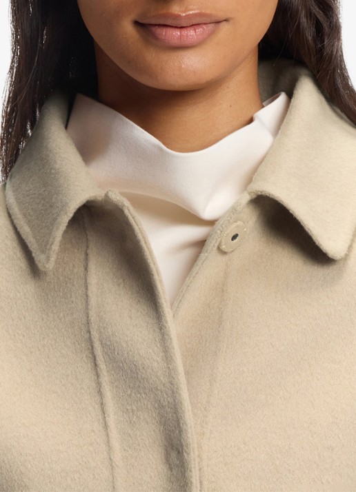BOSS Jack in wolblend met kraag - detail 2 beige