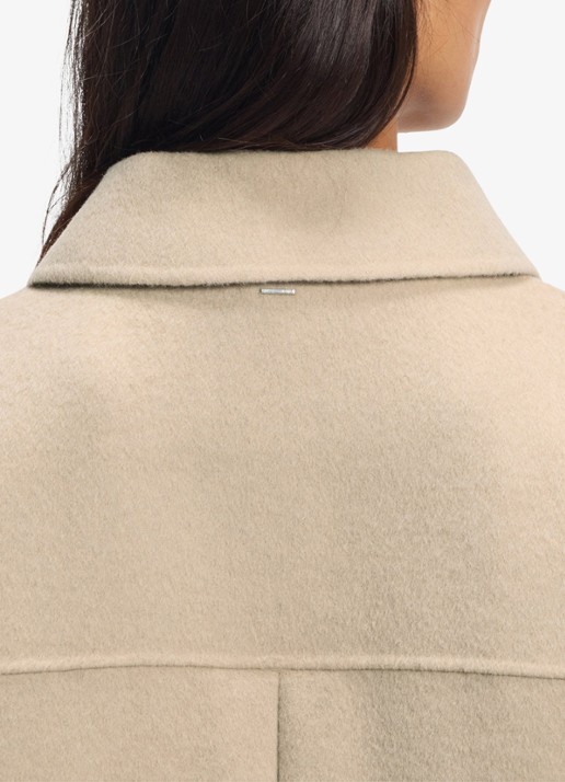 BOSS Jack in wolblend met kraag - detail 3 beige